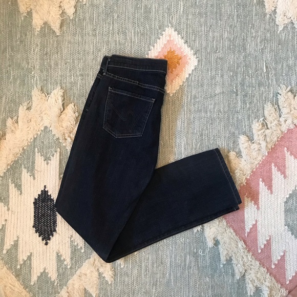 Citizens of Humanity Elson Mid-Rise Dark Jeans - Picture 2 of 9